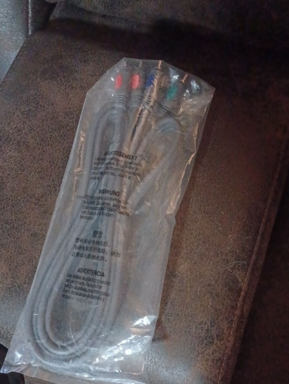 4/$40 New Component Video Cable with Red Blue Green Plugs - Sealed
